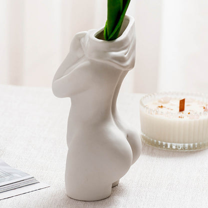 Elegant Human Ceramic Art Vases