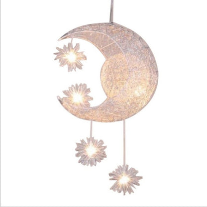 Aluminum Wire Star & Moon Chandelier