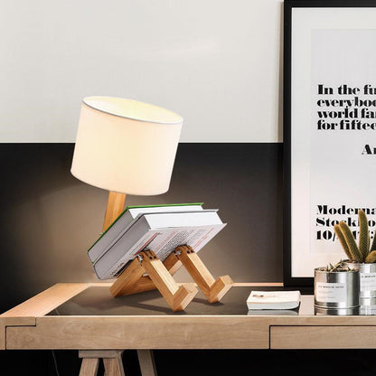 Nordic Modern Wooden LED Desk Lamp