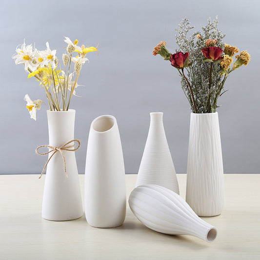 Modern Ceramic Vase Creative Fashion White