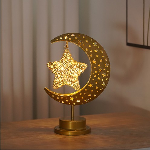 Creative Iron Moon LED Modeling Lamp