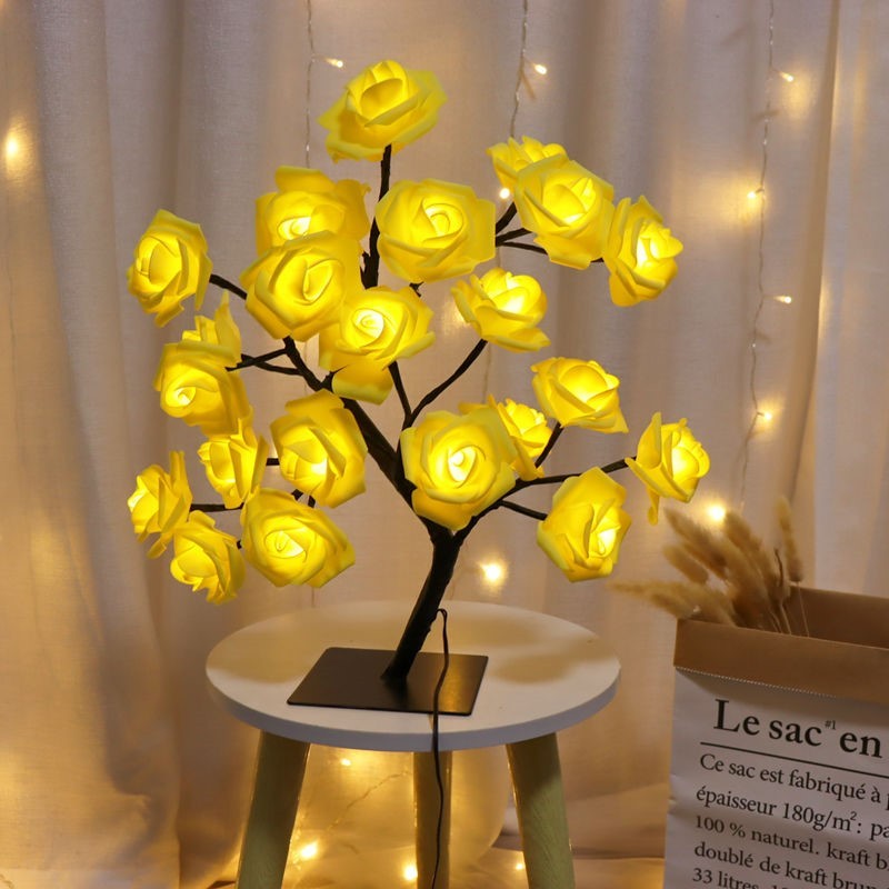 Rose Flower Tree USB Night Lamp