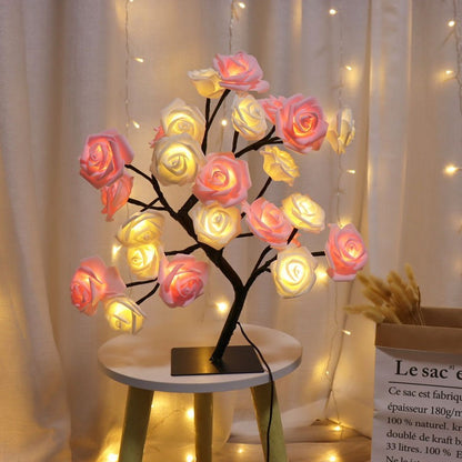 Rose Flower Tree USB Night Lamp