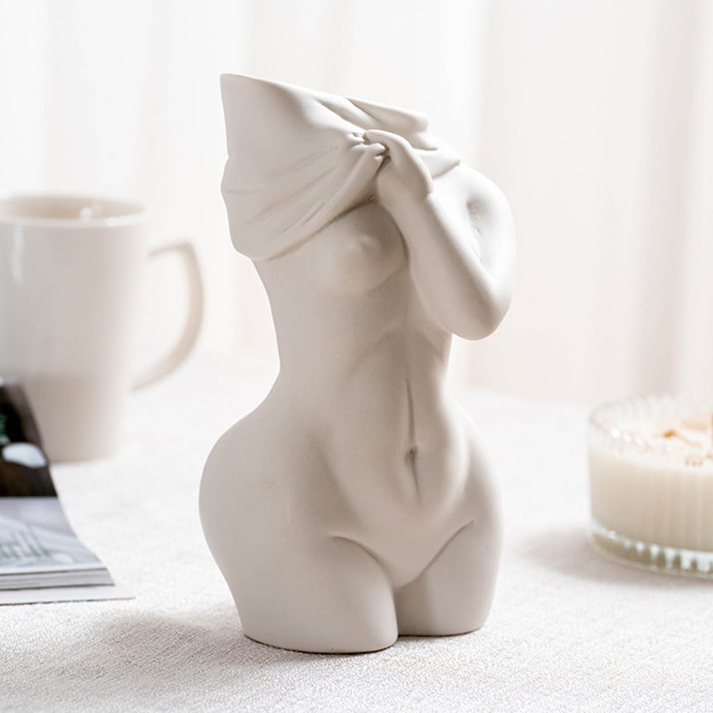 Elegant Human Ceramic Art Vases