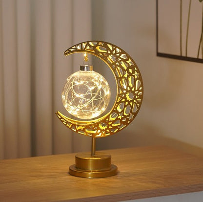 Creative Iron Moon LED Modeling Lamp