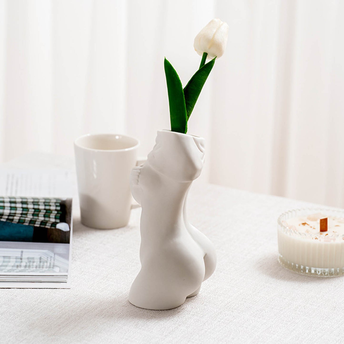 Elegant Human Ceramic Art Vases