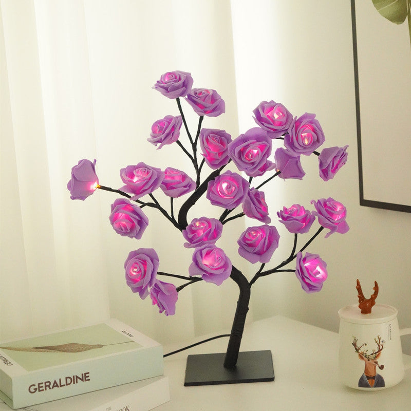 Rose Flower Tree USB Night Lamp