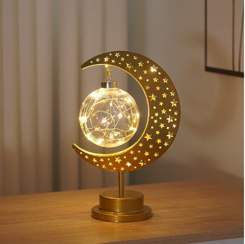 Creative Iron Moon LED Modeling Lamp